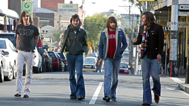 Melbourne rock band Jet in Greville Street, Prahran.