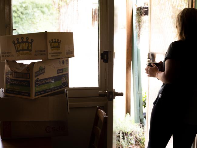 The survivor faced the threat of having to vacate her home and have boxes packed in seven days. Picture: Jason Edwards