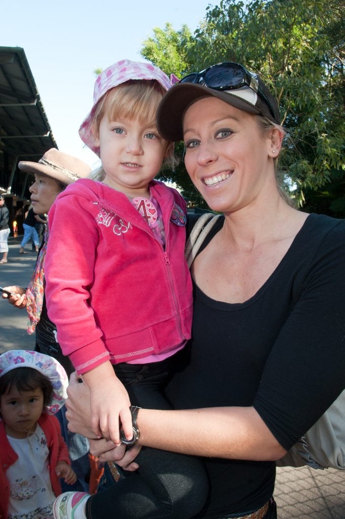 Natalie and Summer Phillips at Bindi Irwin's 14th birthday party at Australia Zoo. . Picture: Warren Lynam