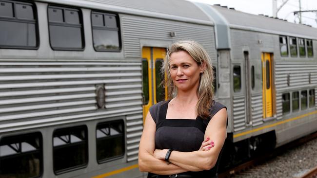 Ruse resident Jess Bernard is sick of travelling on old trains where as temperatures inside the metal sweat boxes soar. Picture: Peter Kelly