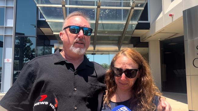 Chris and Sonia - parents of alleged Gold Coast assault victim Cameron Duce. Picture: Jessica Paul