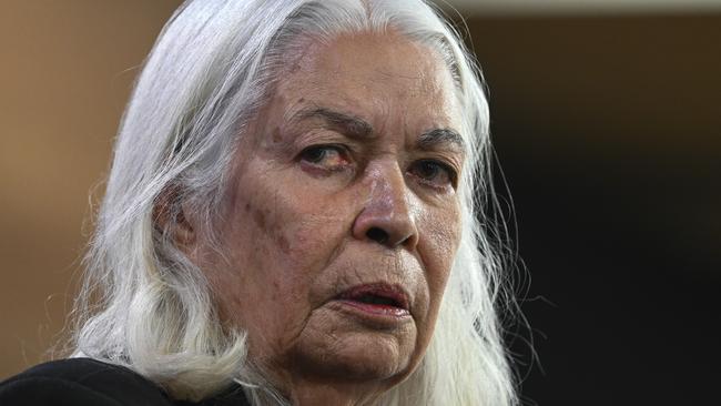 CANBERRA, AUSTRALIA, NewsWire Photos. SEPTEMBER 6, 2023: Distinguished Professor Marcia Langton, Anthropologist, Geographer & Academic addresses the the National Press Club of Australia in Canberra. Picture: NCA NewsWire / Martin Ollman