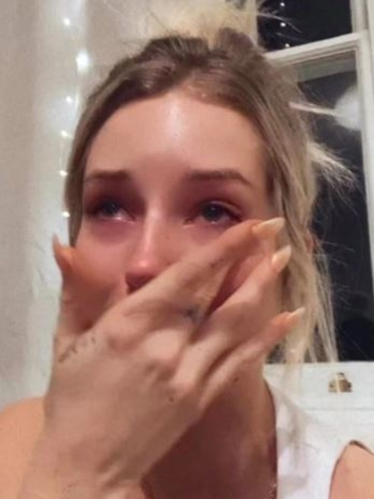 Lottie Moss broke down in tears as her number was leaked online. Picture: Instagram/Lottie Moss.