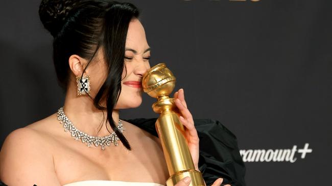 Lily Gladstone, winner of the Best Performance by a Female Actor in a Motion Picture Drama award for Killers of the Flower Moon. Picture: Getty Images