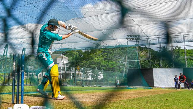 Steve Smith was back in the nets after the incident. Picture: Ishara S. Kodikara/AFP