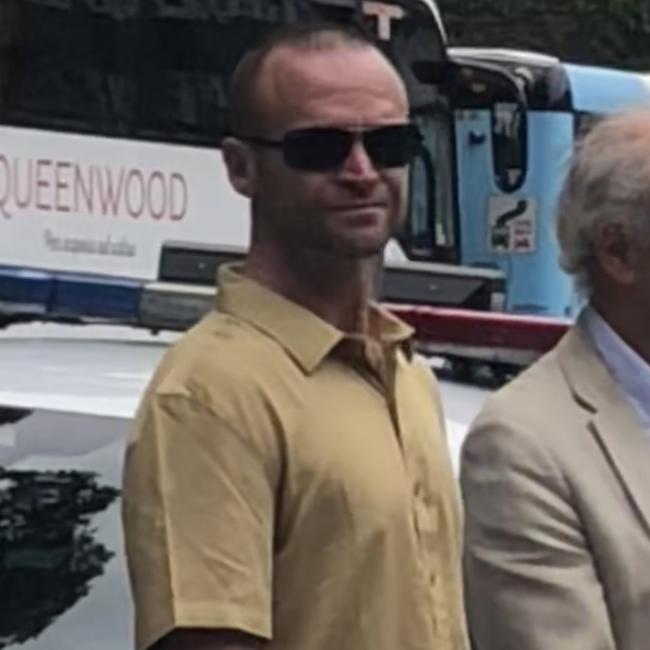 Raphael Van Aalst, 43, of Waterloo, outside Manly Local Court on February 8, 2024, where he was sentenced to for leading police on a pursuit on Sydney's lower north shore. Picture: Manly Daily