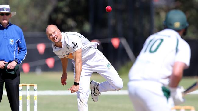 Murgheboluc’s Jason Grozdanovski returned the sensational figures of 5-14 off 21.4 overs. Picture: Mike Dugdale