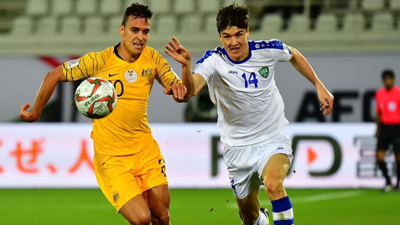 Socceroos defender Trent Sainsbury (left). Picture: AFP