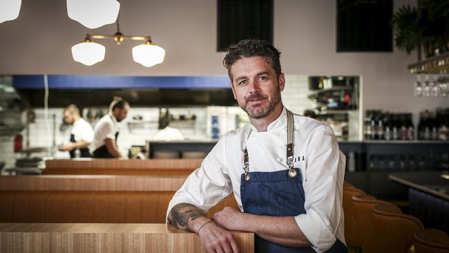 Adelaide chef Jock Zonfrillo at his Bistro Blackwood in Rundle St, which is now closed. Picture: Mike Burton/AAP