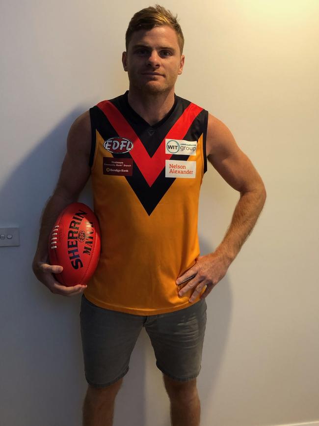 Heath Shaw shows off his new colours. Picture: Supplied