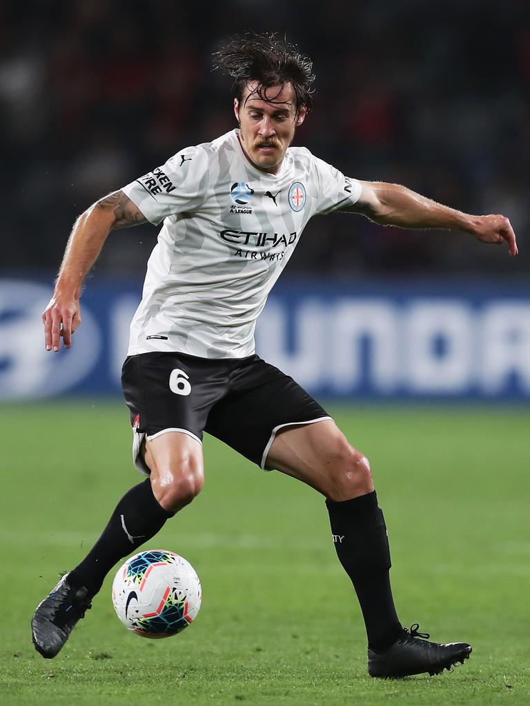 Josh Brillante during a match with Melbourne City FC.