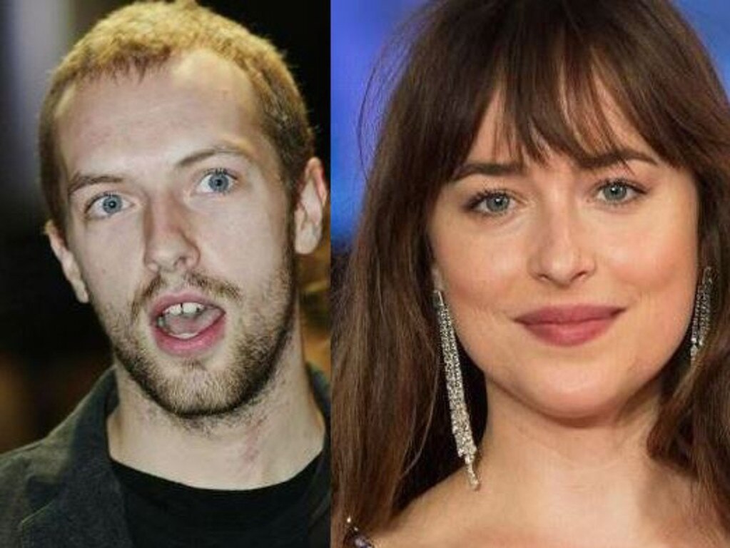 Chris Martin and Dakota Johnson