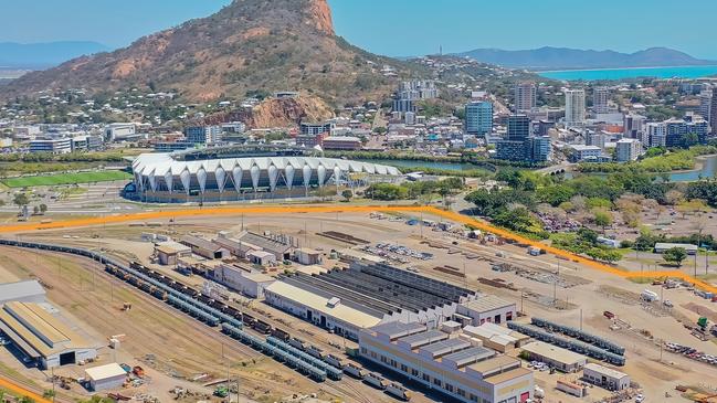 The 17.21ha South Yards opposite Queensland Country Bank Stadium.