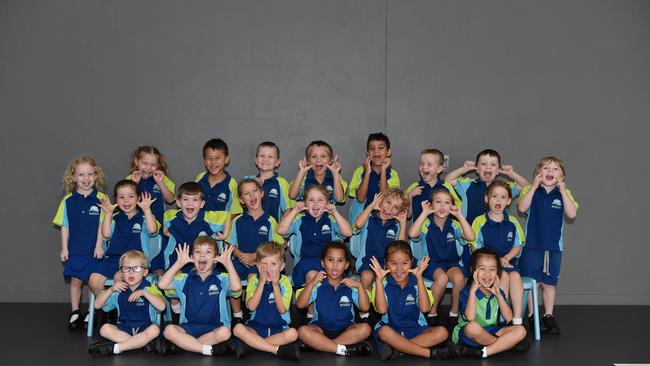 MY FIRST YEAR: Funny faces. Baringa State Primary School Preps. Picture: Patrick Woods.