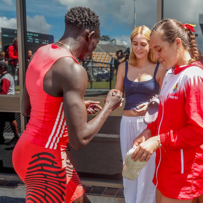 Action from the Queensland Athletics track and field championships at QSAC on Saturday March 15, 2025. Picture: Stephen Archer.