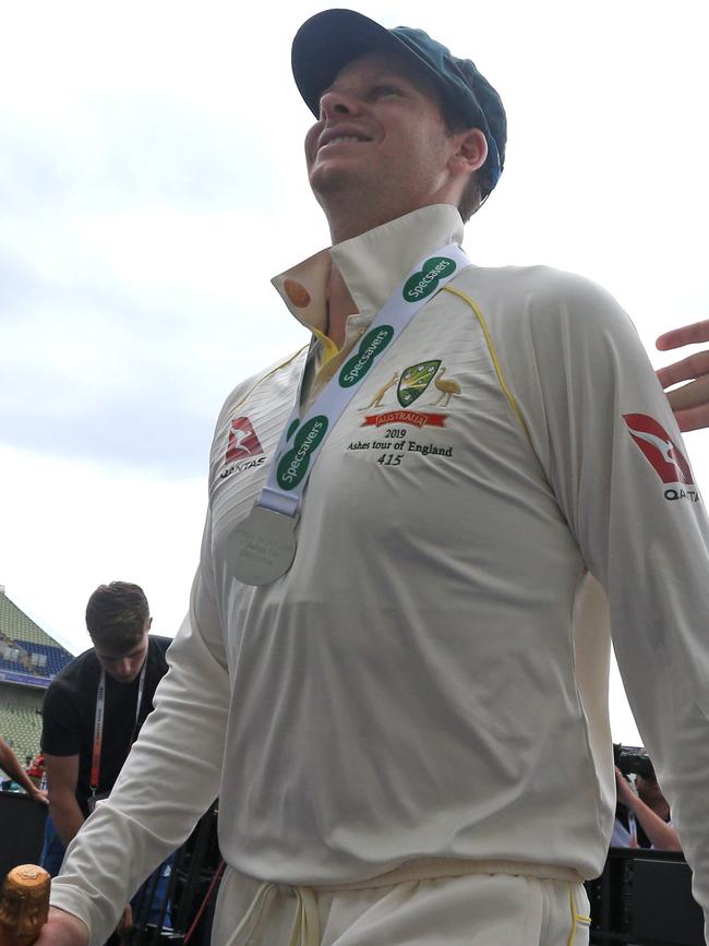 Steve Smith named man of the match. Picture: Lindsey Parnaby/AFP)