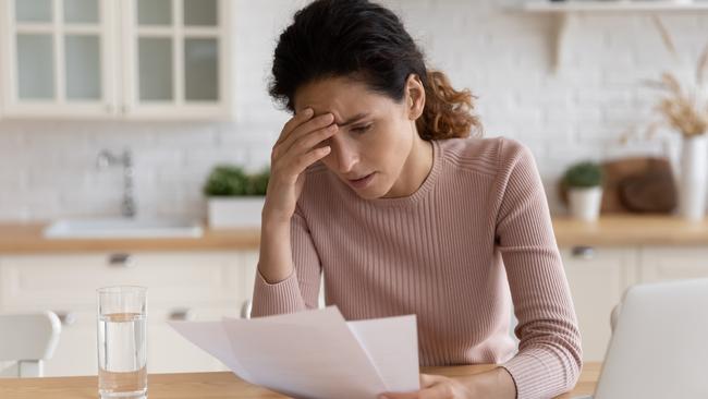 Women worry about rising living costs more than men, new research has found. Picture: iStock