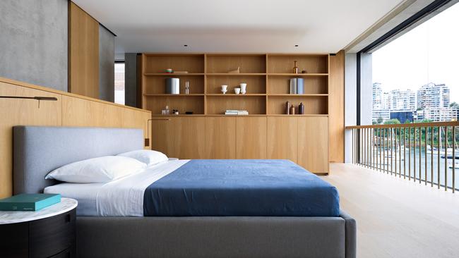 Master bedroom, Lavender Bay House by Tobias Partners, Lavender Bay, NSW. Photo: WISH/Justin Alexander