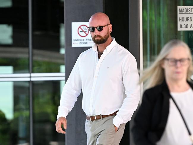 Schroder Alexander Lobb leaves the Magistrates Court in Brisbane. Picture: NCA NewsWire