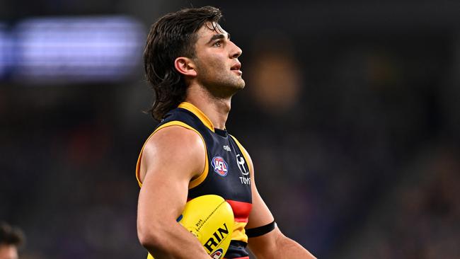 Josh Rachele was one of several Crows taken off early. Picture: Daniel Carson/AFL Photos