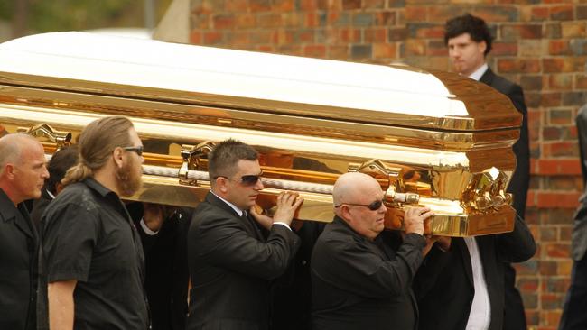 Funeral of Carl Williams in Essendon.