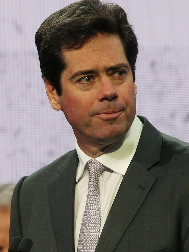 AFL CEO Gillon McLachlan will front an inquiry today into the au pair scandal involving Peter Dutton. Picture: AAP/David Crosling