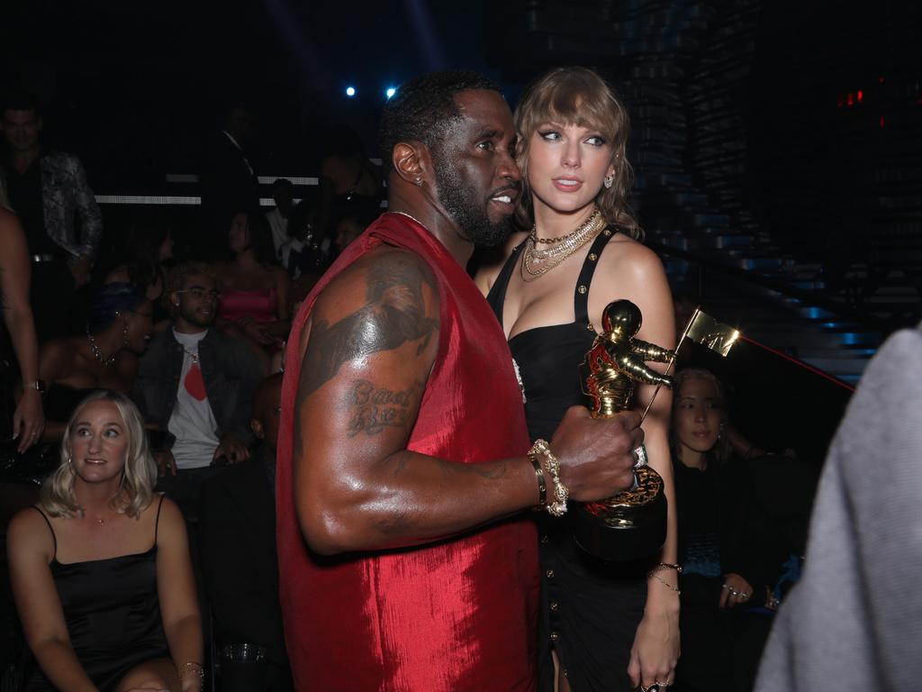 Diddy and Taylor Swift pose during the 2023 MTV Video Music Awards in New Jersey last year. Picture: Getty Images for MTV