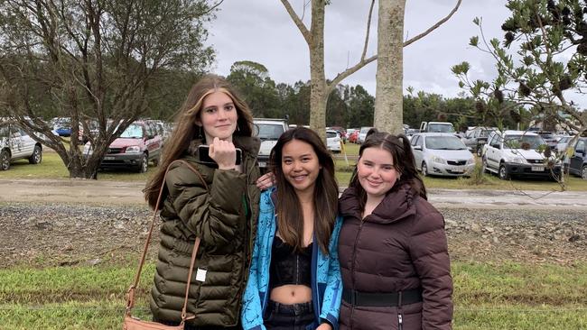 Neve Wallington and her friends waited hours in a queue with a Friday pass just to be told they would go home empty. Picture: Matt Gazy