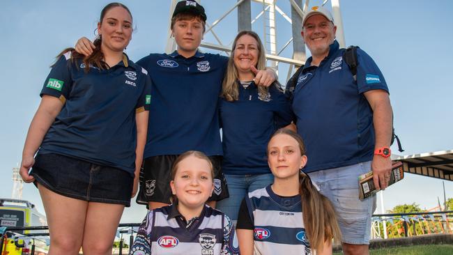 Lovering family at the Gold Coast Suns vs Geelong Cats Round 10 AFL match at TIO Stadium. Picture: Pema Tamang Pakhrin