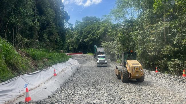 A single lane section of the Palmerston Highway is expected to open to all traffic midway through February, according to the Department of Transport and Main Roads. Picture: TMR