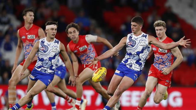 Harry Sheezel had a stunning debut season in the AFL? Can he replicate it in 2023? Picture: Darrian Traynor/AFL Photos/via Getty Images.