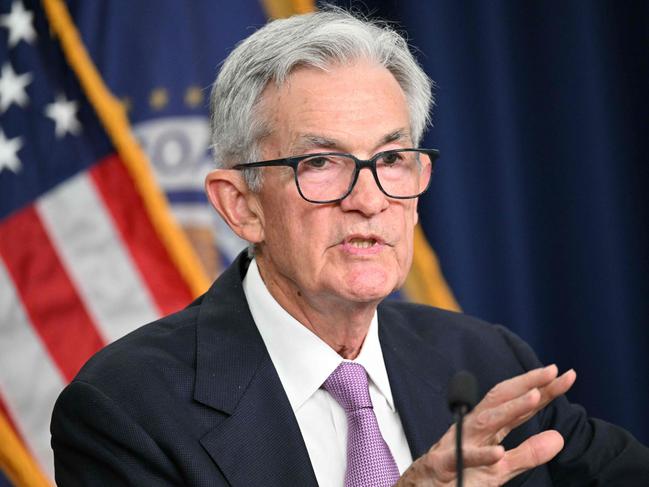 But Fed Chair Jerome Powell said that economic observers should not assume that the half-point reductions “is the new pace” of further cuts. Picture: Mandel Ngan / AFP