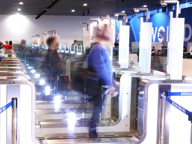 Supplied image of SmartGates, all 83 gates now in operation across Australia’s eight international airports.