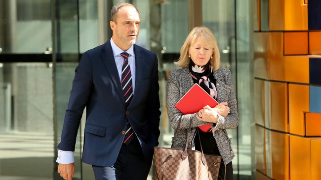 Westpac’s Michael Wright outside the royal commission in Melbourne yesterday. Picture: Stuart McEvoy.