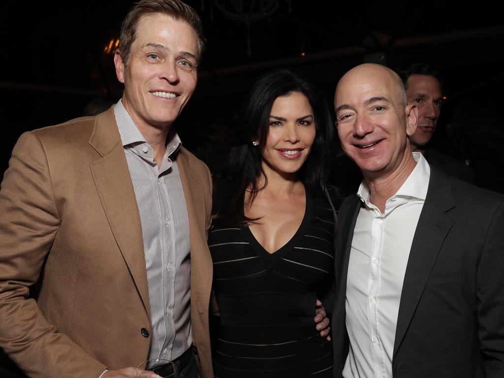 Whitesell, Sanchez and Bezos attend Jeff Bezos at a movie premiere party in 2016. Picture: Getty