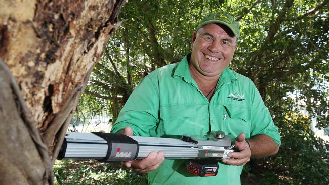 Owner of Advanced Vegetation Management arborist Mike Dowling says the Cairns tree climbing event was about educating the public about arboriculture. Picture: Brendan Radke