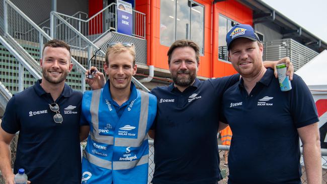 Patrick de Visser, Mario Boons, Rick Van Aarle and Jef Suy at the 2023 Bridgestone World Solar Challenge, Hidden Valley Raceway, Saturday, October 21, 2023. Picture: Pema Tamang Pakhrin.