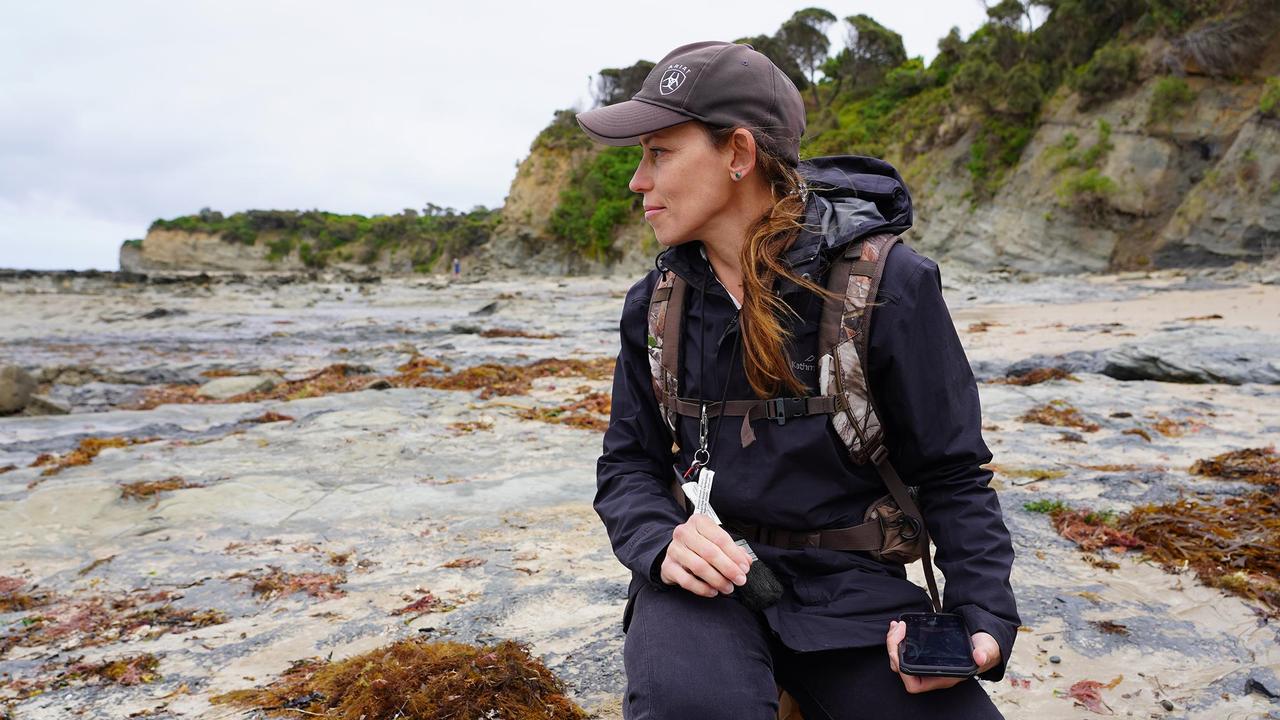 Fossil hunter Melissa Lowery. Picture: Museums Victoria