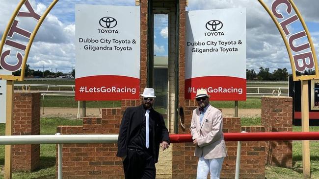 Tom and Eddy at the Dubbo Turf Club. Photo: Instagram