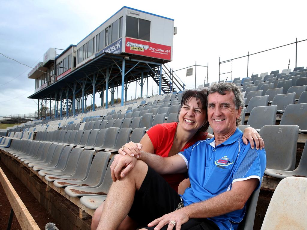 Archerfield Speedway promoters Kathy and John Kelly. Picture: Renae Droop