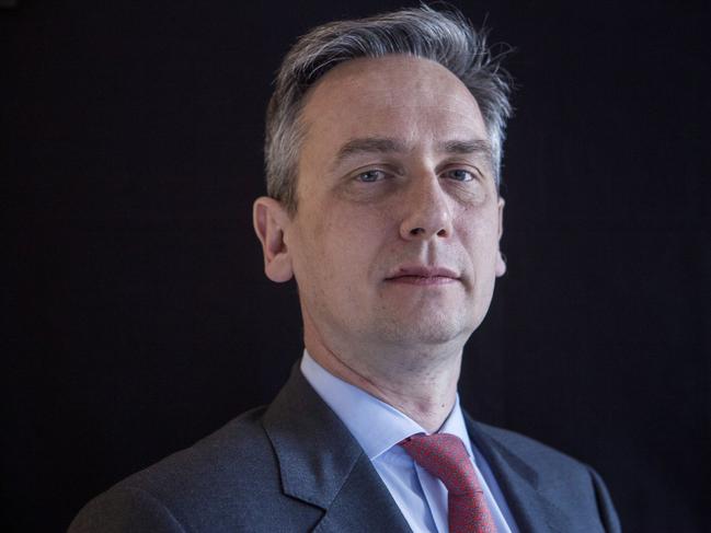 Jean-Sebastien Jacques, chief executive officer of Rio Tinto Ltd., poses for a photograph following a Bloomberg Television interview on the sidelines of the China Development Forum in Beijing, China, on Saturday, March 24, 2018. Rio Tinto is concerned about trade tension between China and the U.S., as trade is one of two key drivers of the company’s business. Photographer: Giulia Marchi/Bloomberg