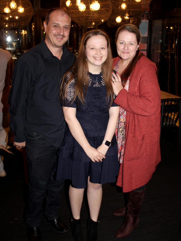 Jason Muir, Imogene Muir and Jill Muir at Yamagen. Picture: Andrew Meadowcroft.