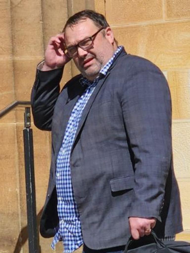 Barry Cant leaving the Adelaide Magistrates Court.