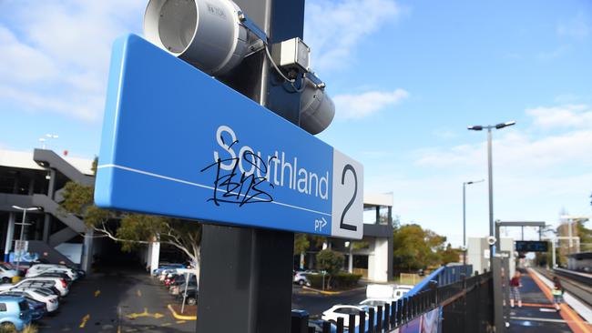 Graffiti at Southland Train Station. Picture: Josie Hayden