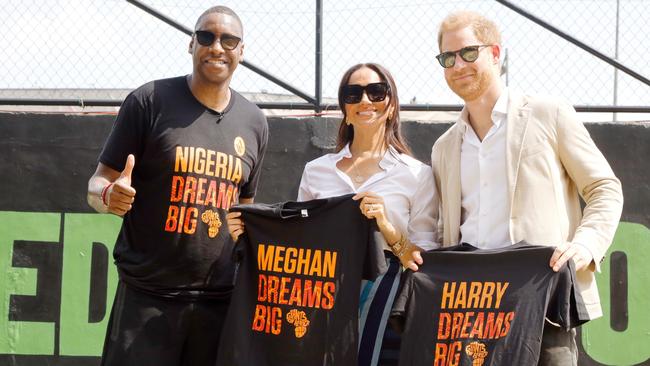 Prince Harry, Duke of Sussex and Meghan, Duchess of Sussex in Lagos, Nigeria. Picture: Andrew Esiebo/Getty Images for The Archewell Foundation