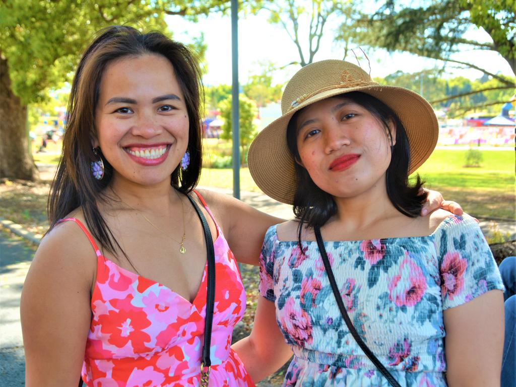 At the 2023 Grand Central Floral Parade are (from left) Jane Virador and Ma Roxane Selma. Picture: Rhylea Millar