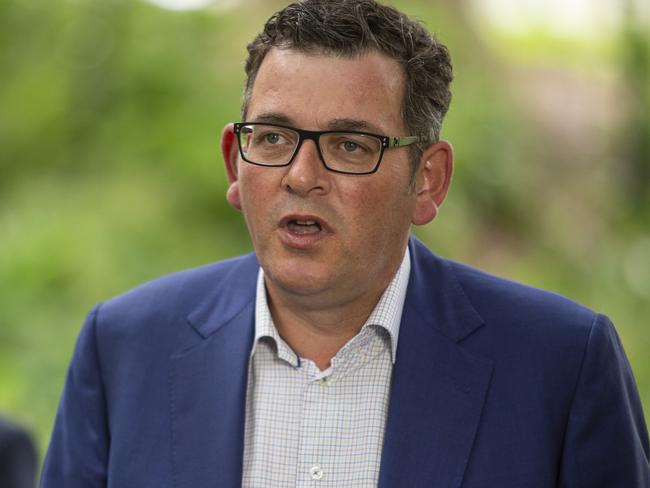 Victorian Premier Daniel Andrews says health authorities are retesting 18 people who returned to Victoria from Queensland. Picture: Wayne Taylor/NCA NewsWire