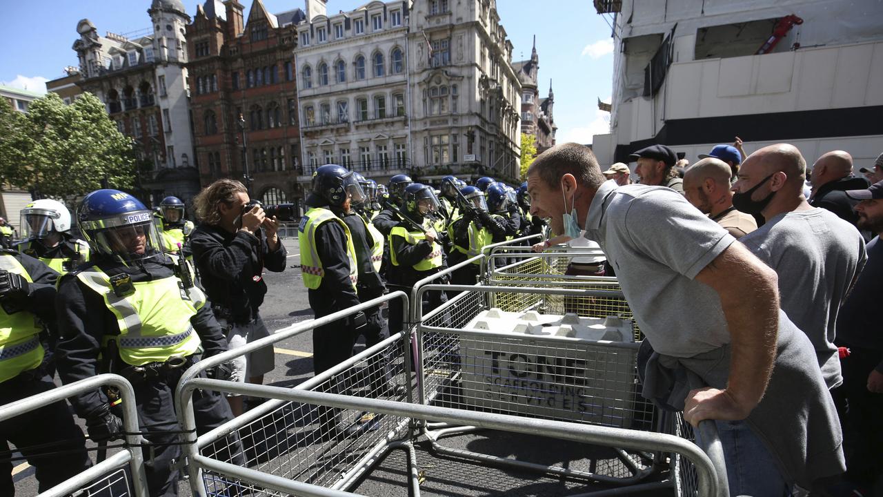 Far-right Protesters Clash With Police In London As Priti Patel Slams ...