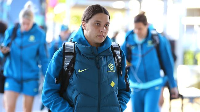 Mystery continues to surround the fitness status of Matildas superstar Sam Kerr. Photo: David Clark