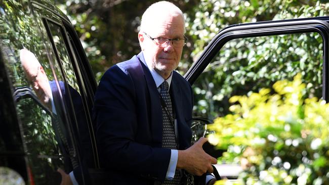 Former ABC Chairman Justin Milne at his Sydney home yesterday. Picture: AAP